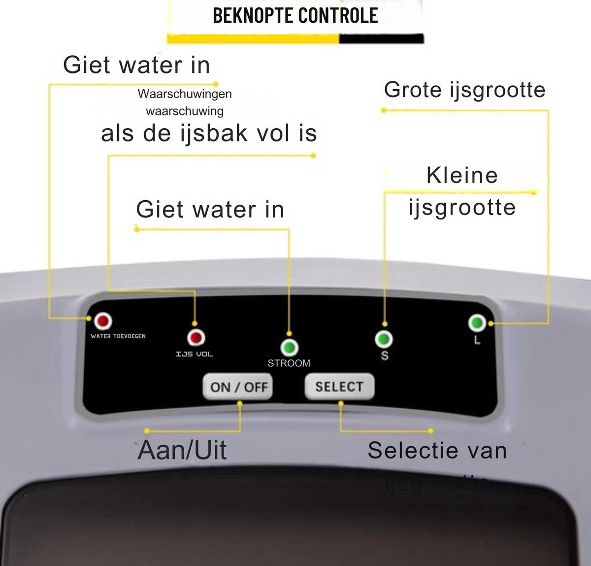 Professionele ijsblokjesmachine - Elektrisch - Draagbaar - RVS - Verschillende blokjes - Zwart