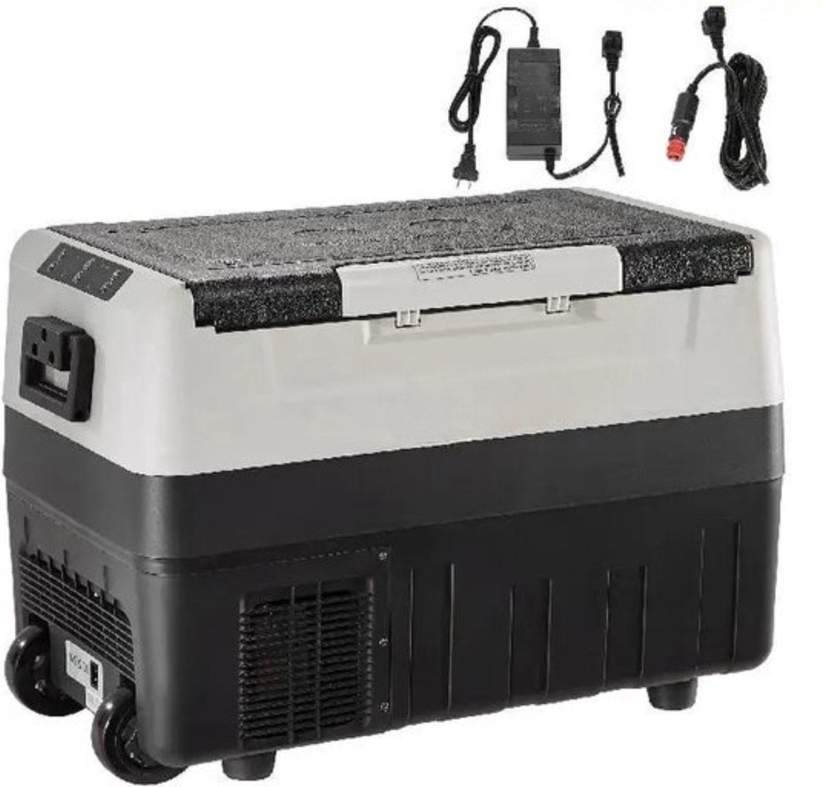 Koelbox en vriezer - Auto koelbox - Friggo - Met display - 45L - Zwart - Met wielen