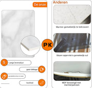 Ronde Eettafel Marmer - Eetkamertafel - Voor Eetkamer of restaurant - 80 cm - 4 personen - Grijs