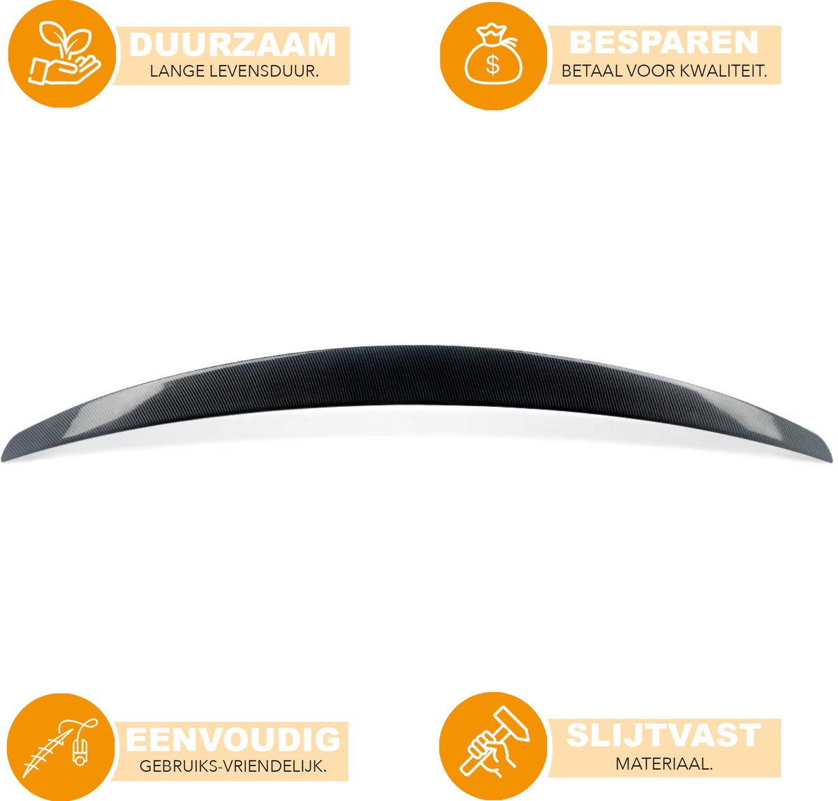 Achterspoiler - Voor Mercedes S-Klasse W222 S450/S560 2014-2020 - Auto accessoires - Lipspoiler - AMG stijl - Carbon Look