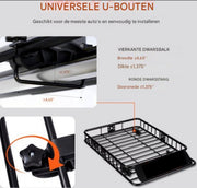 Dakdrager deluxe - Daktas - Dakkoffer universeel Bagagemand - Auto accessoires - 1630x990x152 mm- 90KG
