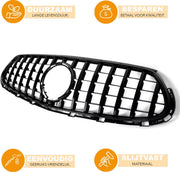 Voorbumper Grille Tavien - GT Stijl - Geheel Zwart - Auto Accessoires - Voor Mercedes X254 GLC300 Sport Model (2023-2024)
