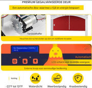 Automatische Kippendeur - Kippenluik - Chickenguard - Hokopener - Met Tandwielheffer - Gegalvaniseerd - Weerbestendig Systeem