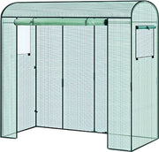 Foliekas Tuinkas - Winterbestendig - PE-folie 135 g/m² - Kweekhuis - Broeikas - Kweekkast voor tomaten & klimplanten - 200x66x170cm Groen