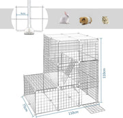 Bolt Edge Dierenren - Wit - Verstelbaar - Voor binnen - Katten, konijnen en puppy's - 75x110x110cm