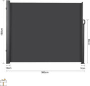Happyment Zichtbreeknet modern - Windscherm - Zichtdoek - Privacy doek - Schutting - Windbreekgaas - PVC winddoek - 300x160cm