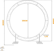 Happyment Bruiloft decoratie - Rond - Backdrop frame - Rozenboog - Boog - Versiering accessoires - Wit