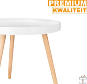 Bolt Edge Bijzettafel - Rond - Koffietafel - Modern Ontwerp - 50x44cm