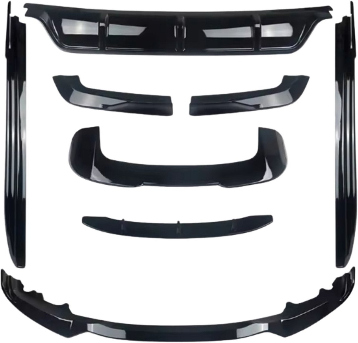 Bodykits Deluxe - Voor BMW X5 F15 M Sport (2013-2018) - Voorlip Spoiler, Achter Diffuser, Zijrok - Auto accessoires