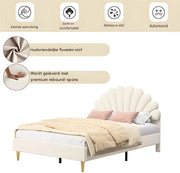 Eenpersoonsbed 140 x 200 cm - Voor meisjes - Met lattenbodem - Zonder matras - Twijfelaar - Beige