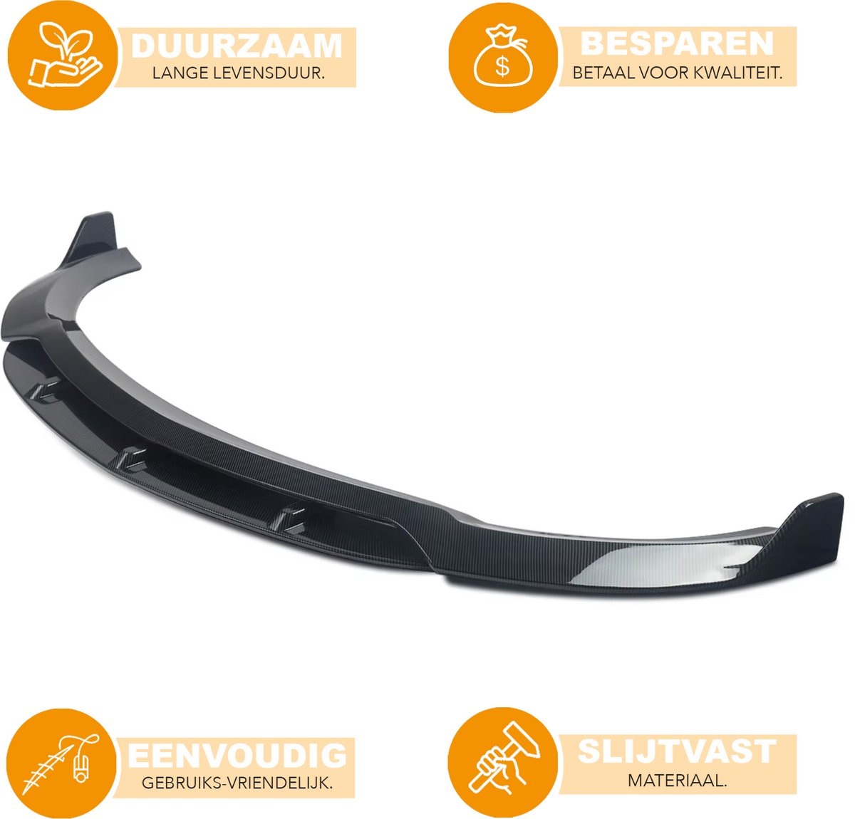 Voorbumper Lip Spoiler Splitters - Voor Mercedes E-Klasse W213 E63 AMG (2016-2019) - Carbon Look F1 Style - Auto Accessoires