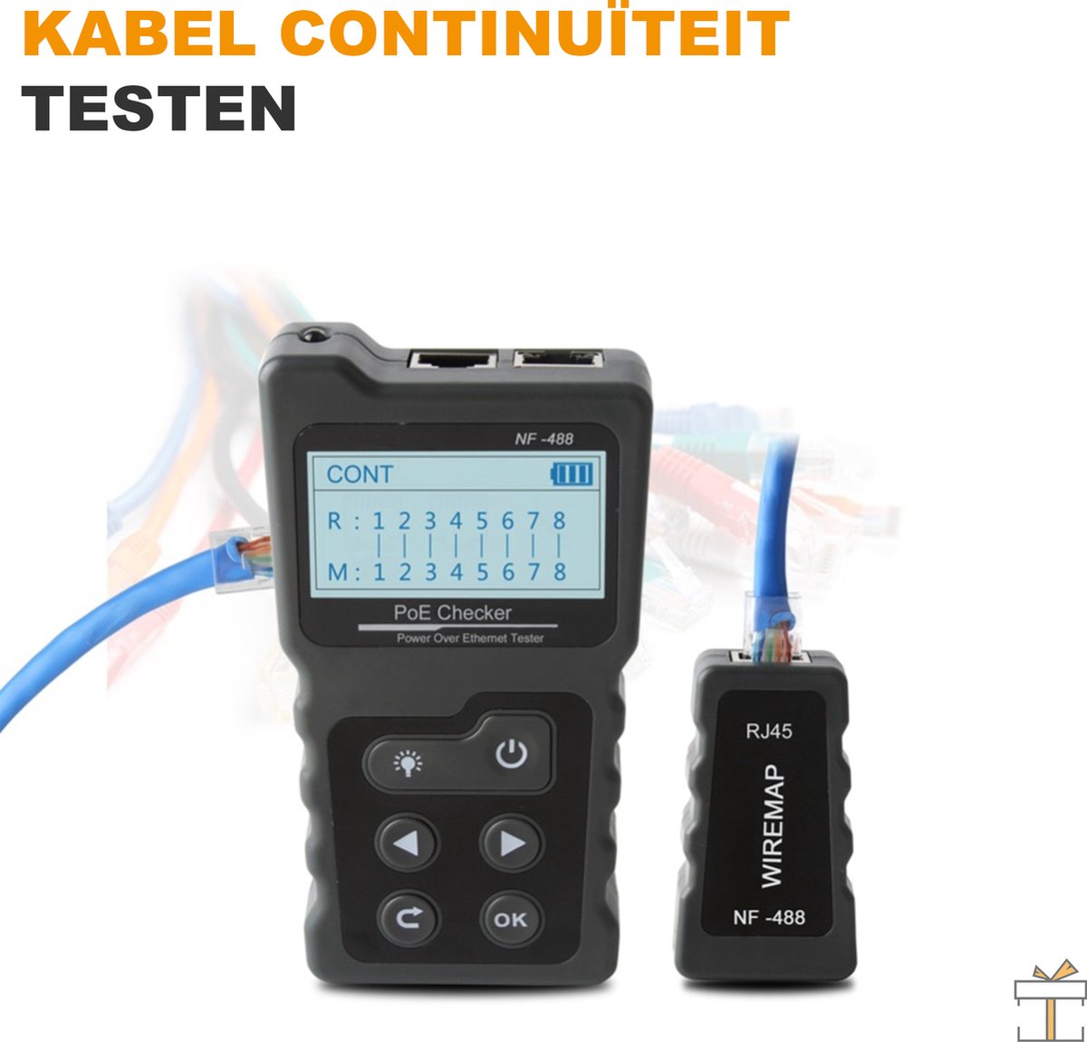 Happyment® Netwerk kabeltester - met Draadzoeker - Kabelzoeker - UTP Tester set - RJ45, RJ11, BNC, USB - Black friday - Kerstcadeau