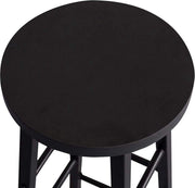 Hoge Barkruk - Zwart - Set van 2 - Barstoelen zonder rugleuning - Houten Keukenkruk