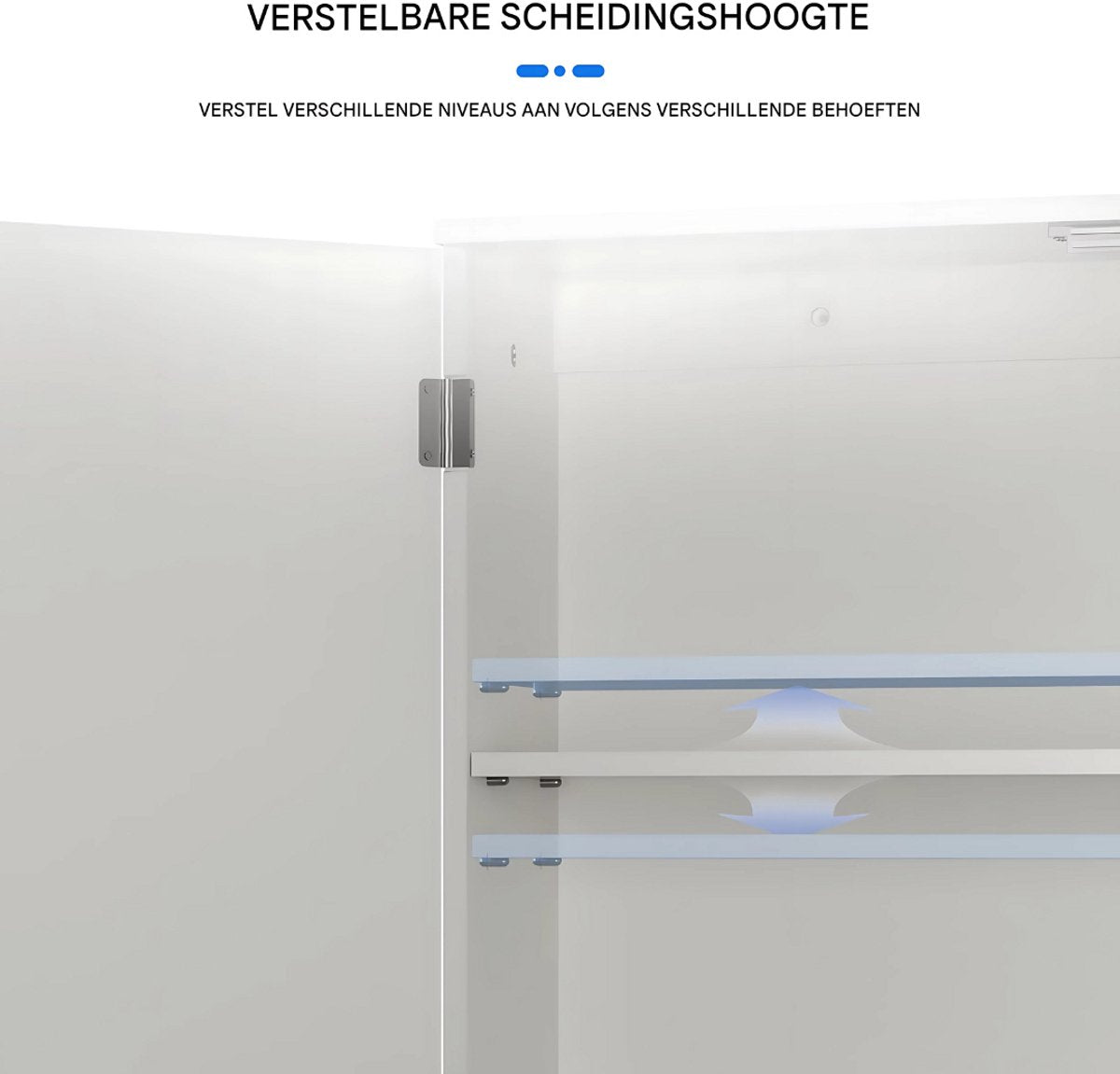 Badkamerkast Nivia - dubbele deur - Badkamermeubel - Voor Wandmontage - 3-Laags - Zwart