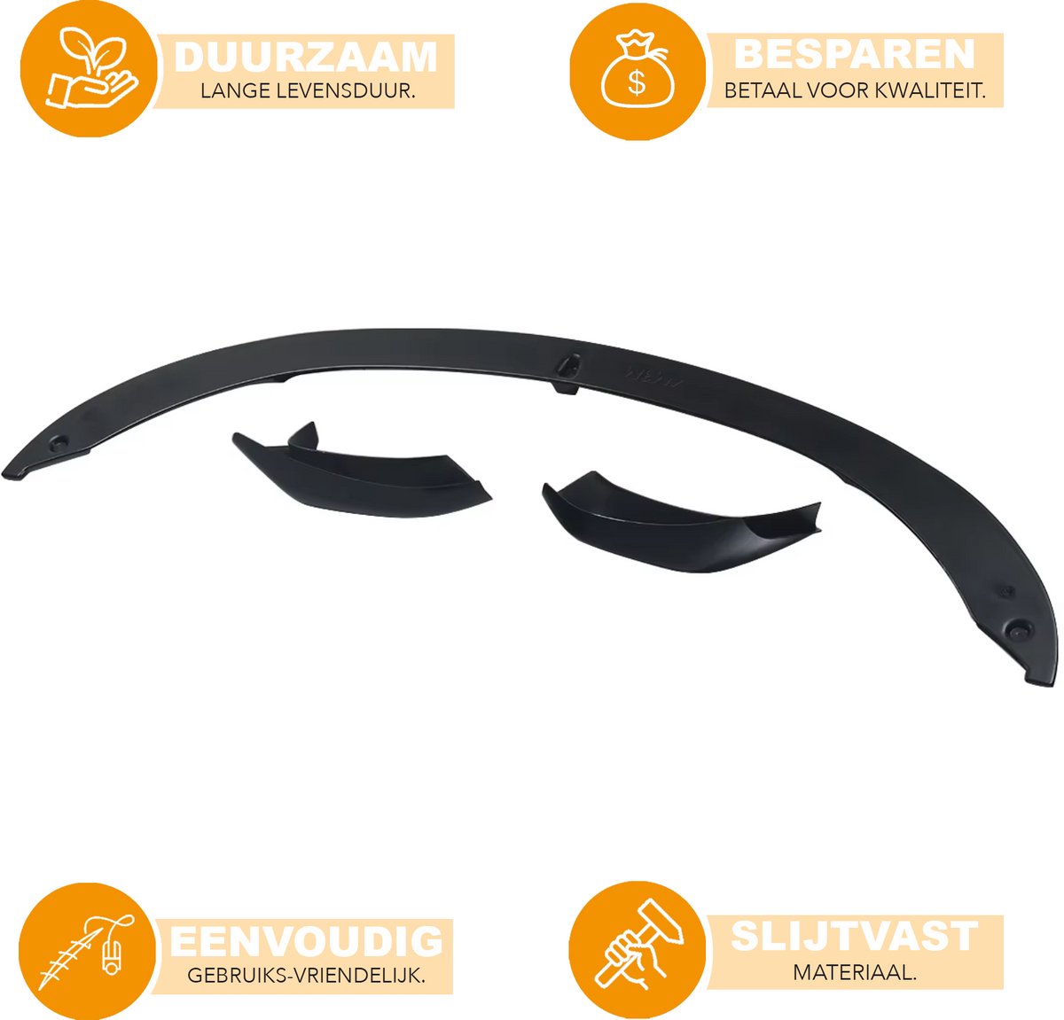 Voorbumper - Voor BMW F80 M3 / F82 M4 2015+ - Auto accessoires - Front splitter - Gloss Zwart - M Performance stijl