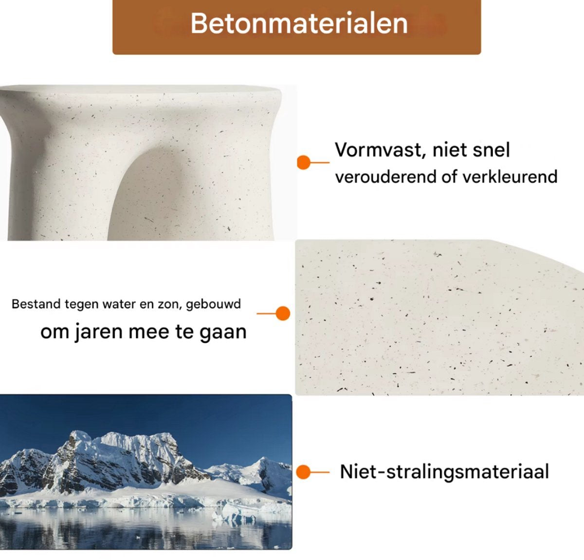 Bijzettafel Vortex U-vormige - Bijzettafeltjes voor woonkamer of slaapkamer - Nachtkastje