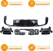 Diffuser Vortex - Achterbumper Diffuser Lip met Uitlaat Tips - Voor Mercedes E-Klasse W213 E300/E400/E63 (2016-2020) - AMG Stijl - Auto Accessoires