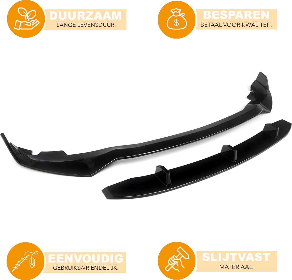 Voorbumper - Voor BMW X5 G05 2019-2023 - Auto accessoires - Lipsplitter - M stijl - Gloss Zwart