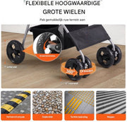 Hondenbuggy - Inklapbare Hondenkar - All terrain - Hondentrolley Aluminium - Huisdierentrolley - 16KG Laadvermogen