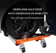 Draagbare Bandenwagen - Voor auto's, SUV's en meer = Dolly 680 kg - Bandenhouder 355 mm Breed