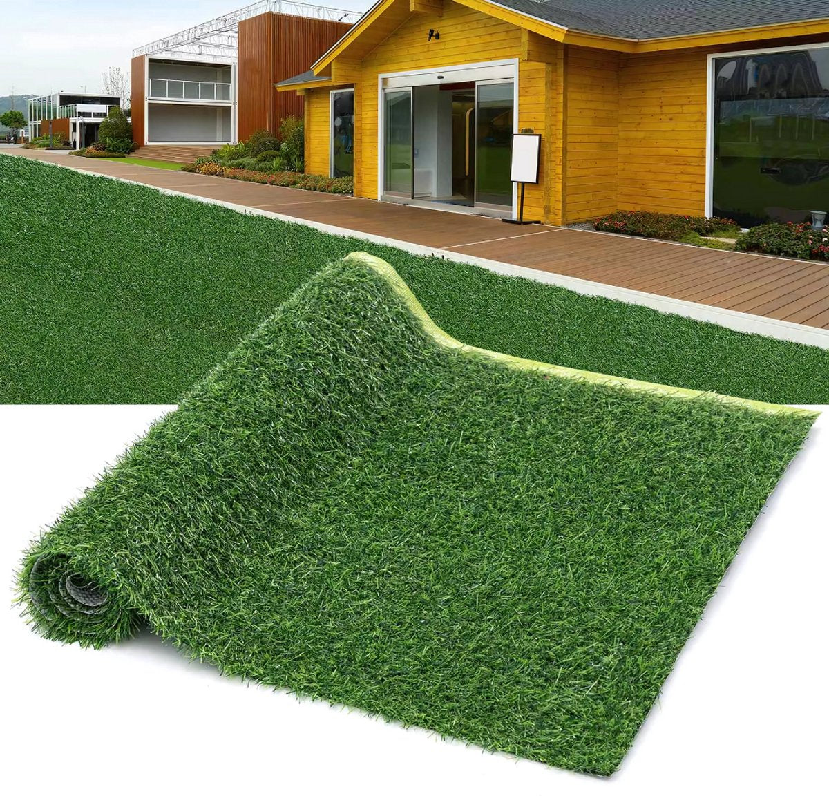 Kunstgrasmat - Voor buiten - 50x200cm - Vloerdecoratie - Tuin