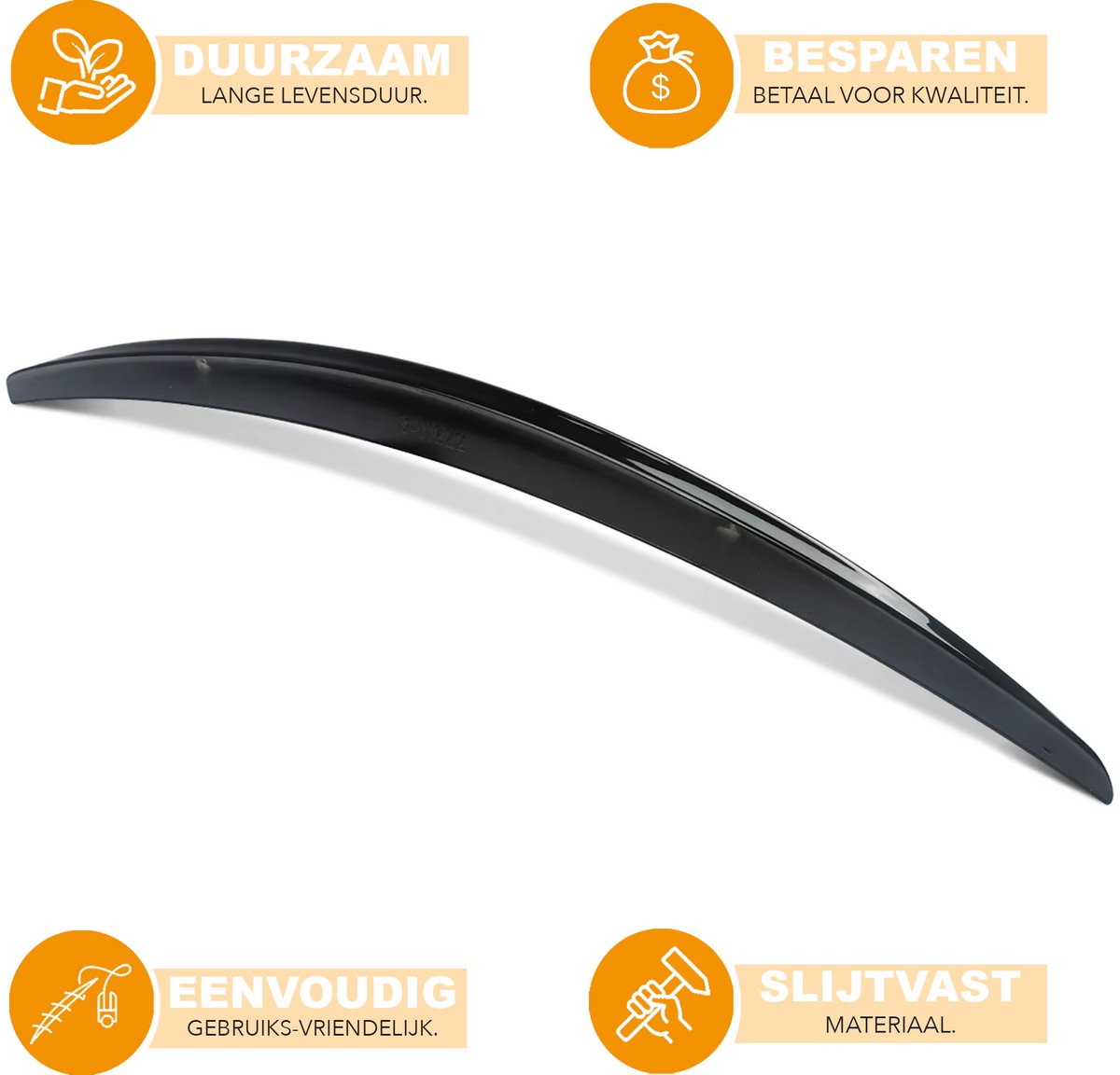 Achterkofferbak Lip Spoiler - AMG Stijl - Gloss Zwart - Voor Mercedes S-Klasse W222 (2013-2019) - Auto Accessoire