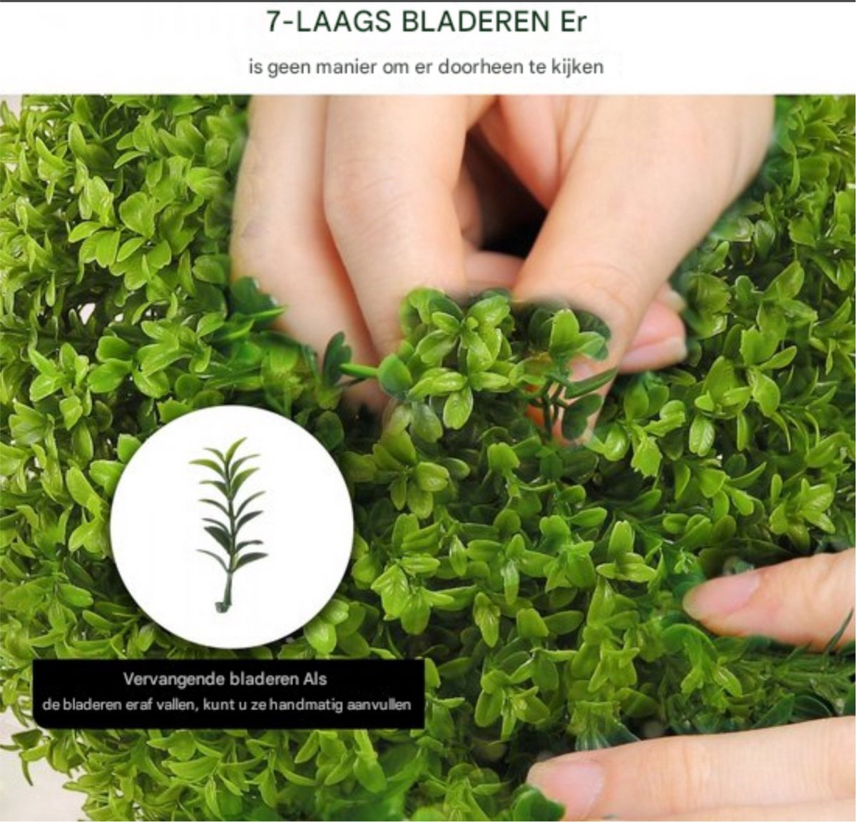 Kunstplant buxusbal - In pot - Kunstplanten voor binnen en buiten - Palmboom - Kunstbloemen - Geurloos - Tuindecoratie voor buiten - 40cm