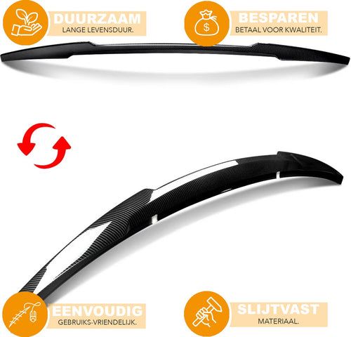 Achterspoiler - Voor Audi A4 B8.5 Sedan 2013-2016 - Auto accessoires - Achterklepspoiler - Sport spoiler - Carbon Look