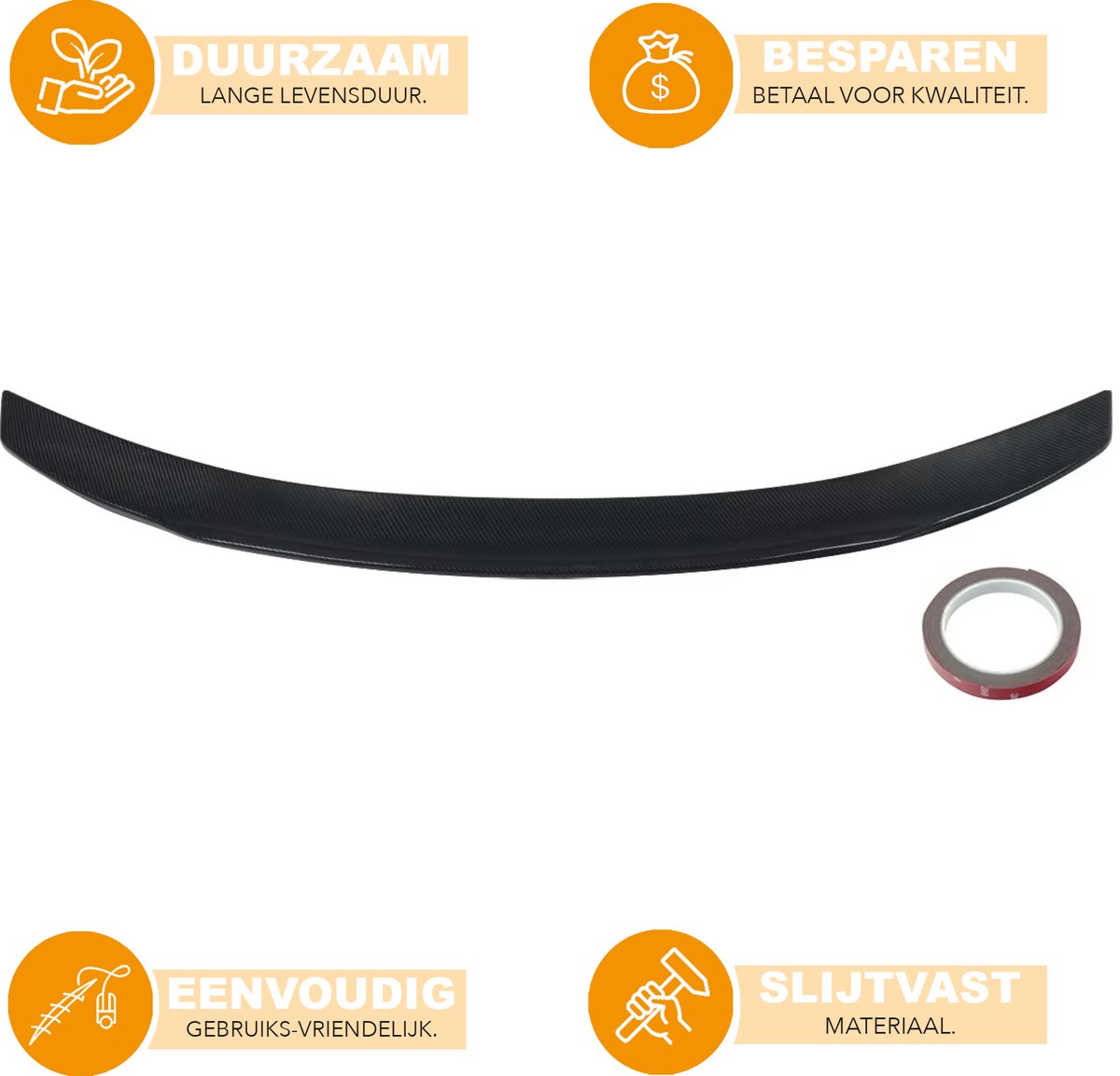 Achterspoiler - Voor Mercedes C-Klasse C205 AMG Coupe 2015-2021 - Auto accessoires - PSM stijl - Carbon Look - Geschilderd