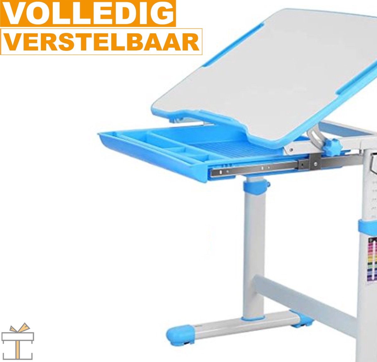 Happyment Kinderbureau - Kindermeubel - Speeltafel - kinderbureau - Tekentafel - Blauw