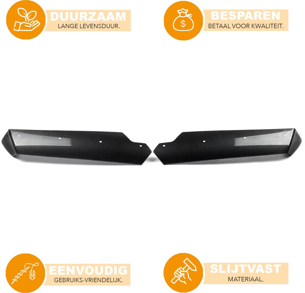 Spoilerwinglets Fioren - Achterspoiler Winglets - Voor Chevrolet C7 (2014-2019) - Stage 2 - Carbon Fiber Look