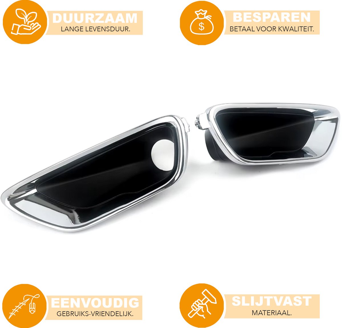 Mistlamp Frame - Chroom/Zwart - Voor Jeep Grand Cherokee (2017-2021) - Deksel Grille Set - Auto Accessoires