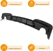Achterbumper Diffuser Lip - Voor BMW 6 Serie F06/F12/F13 640i M Sport (2012-2018) - Zwart - Auto accessoires