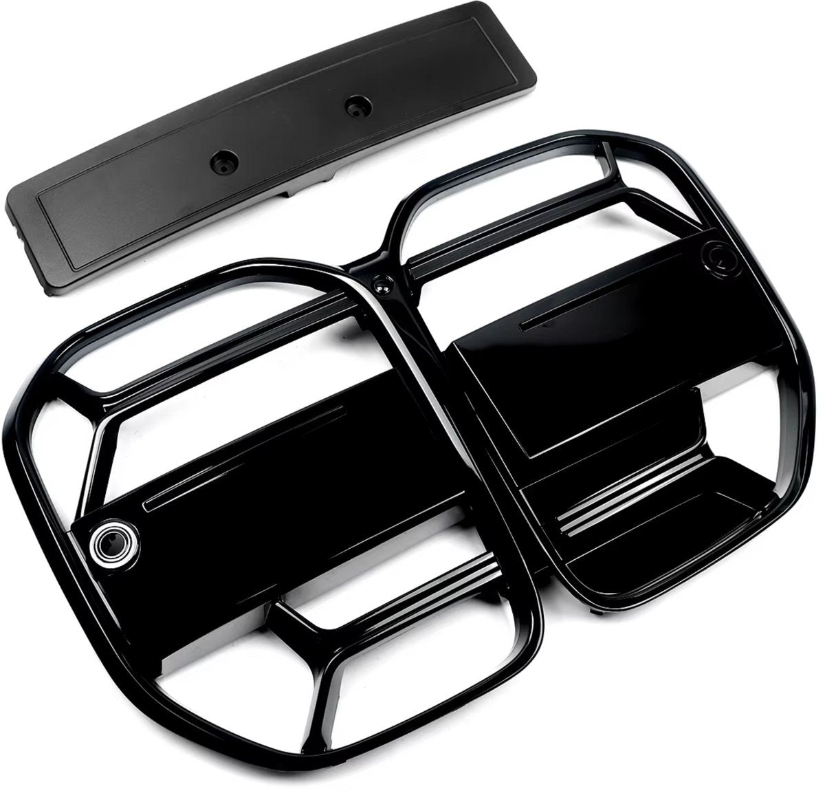 Voorbumper - Voor BMW G22/G23 2021-2023 - Auto accessoires - CSL stijl mesh grille - Gloss Zwart