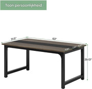 Eettafel Vienna - 160cm - Voor 6 personen - Voor keuken en woonkamer - Bruin