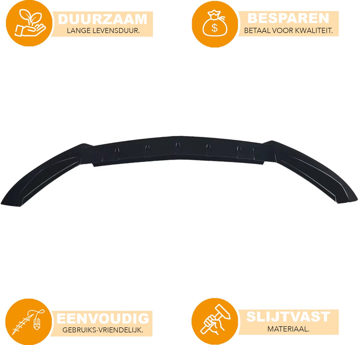 Voorbumper - Voor Mercedes C-Klasse W205 C43 AMG 2015-2018 - Auto accessoires - Lipsplitters - Gloss Zwart - Body kit