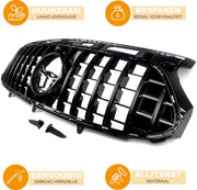 Voorbumper Grille - Voor Mercedes GLA-Klasse H247 (2020-2023) - Glanzend Zwart - GT Stijl - Auto Accessoires