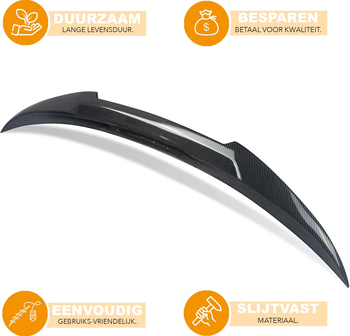Achterspoiler Vleugellip - M4 Stijl - Koolstofvezel Look - Voor BMW E93 328i/335i Cabrio (2006-2013) - Auto Accessoire