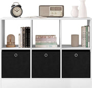 Happyment Boekenkast Bilta - Industrieel - 6 Vakken - Oak - 3 Lades - Boekenrek - Woonkamer, slaapkamer en kinderkamer - Hout - 80 x 60 x 30 cm