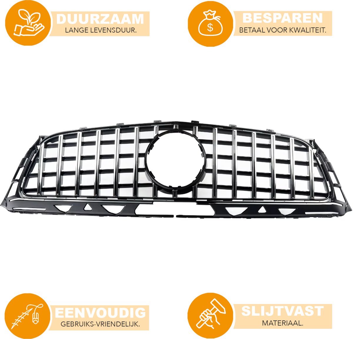 GT Grille Panathron - GT Stijl Voorbumper grille - Voor Mercedes GLC X253 C253 Sport GLC300 (2020+) - Panamericana Grille - Auto Accessoires