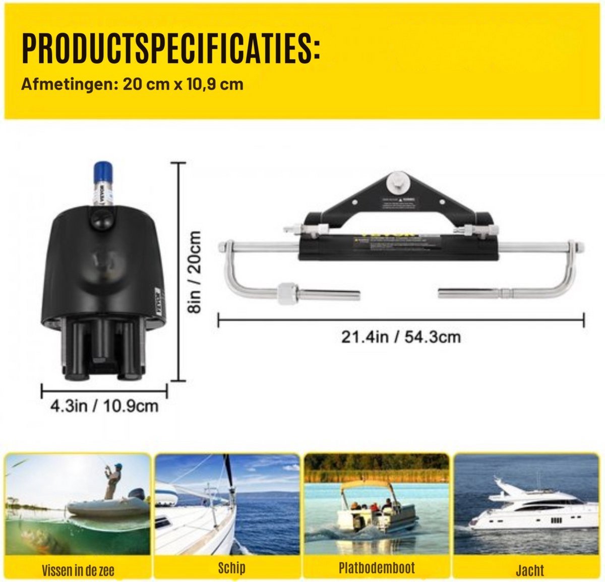 Hydraulisch Boten Besturing - Buitenboordmotor 150 pk - 6,9 Mpa - Met Slang