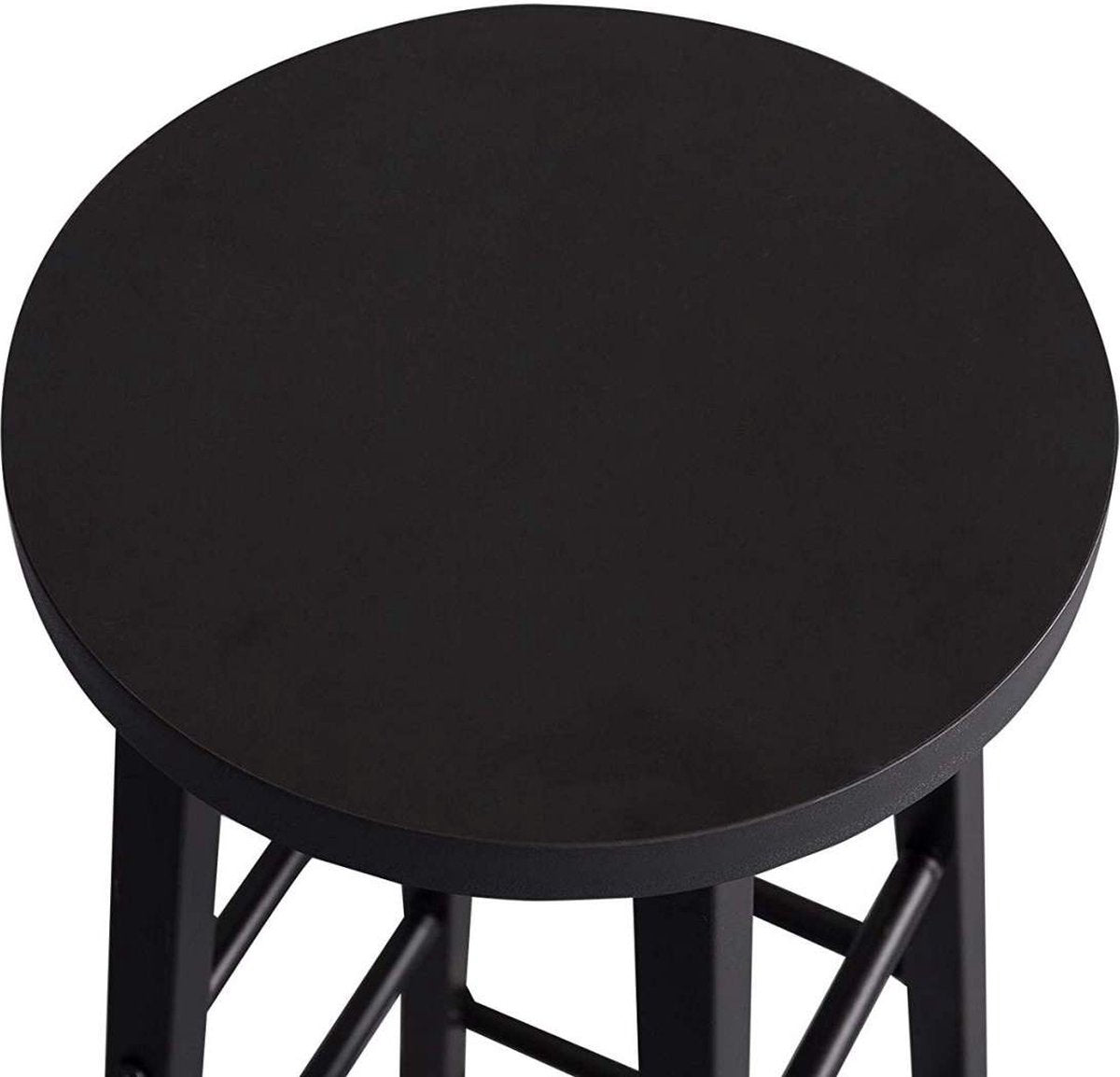 Hoge barkrukken Parijs - Zwart - Set van 2 - Keuken - Barstoelen - Zonder rugleuning - Hout