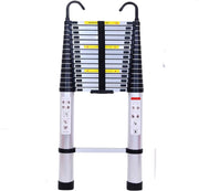 Uitschuifbare Telescopische Ladder - 6,2m - Afneembare Haken en Uitschuifbare Treden - Opvouwbare Zolderladder met Antislipvoeten