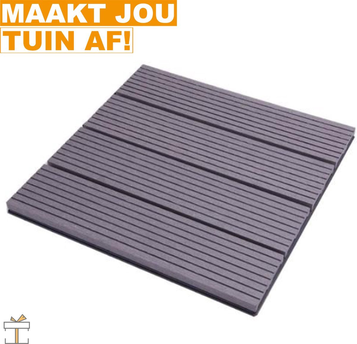 Vlondertegels - Lichtgrijs - 11 stuks - Voor terras of balkon - 30x30cm