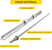 Lineaire Geleiding SBR20 - Lineaire rail - Lineair lager - Met 3x Kogelomloopspindels RM1605 - Voor CNC Machines