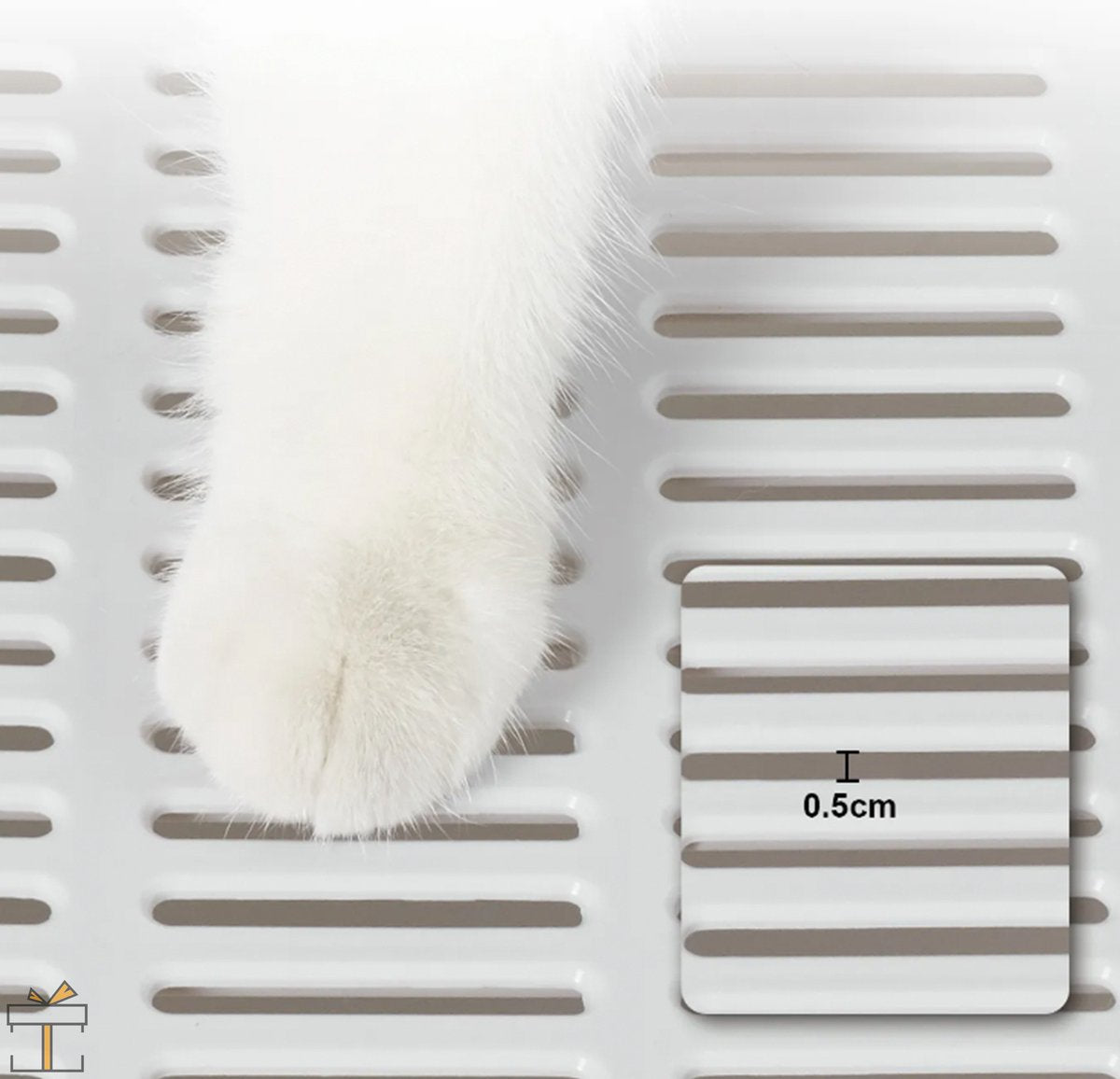 Happyment Hygiënische Kattenbak met lade - Kattentoilet WC - Afsluitend - Kleine & grote katten