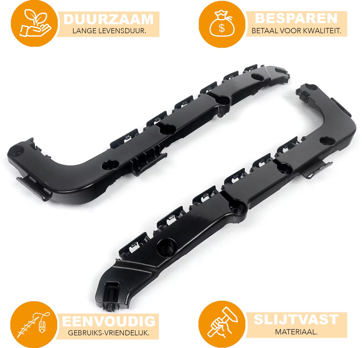 Achterbumper - Voor Jeep Grand Cherokee 2014-2022 - Auto accessoires - Beugelset - Links en rechts - Zwart