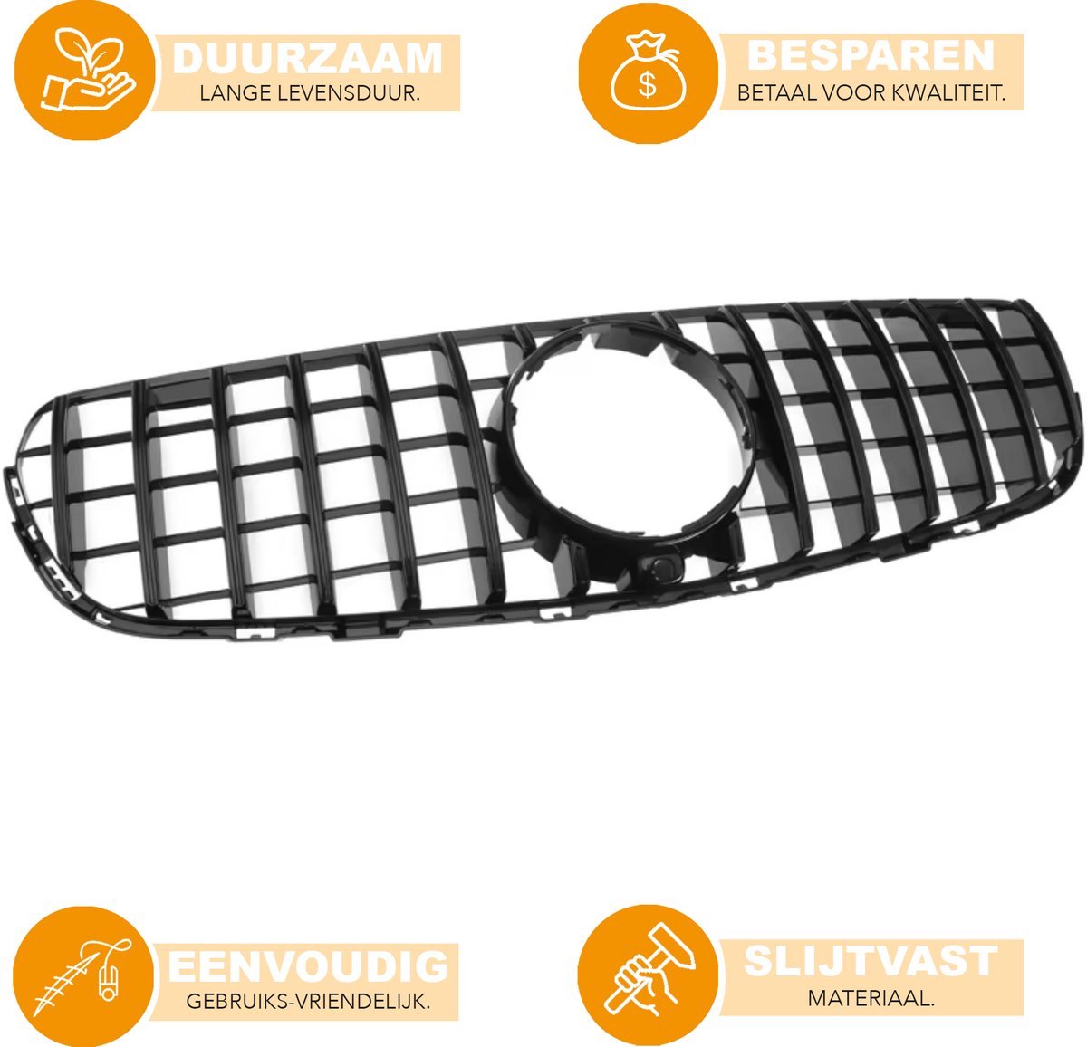 Torqline MidGrille - Verticale Bar GT - Voor Mercedes S-Klasse W217/C217 S63/S65 AMG (2015-2017) - ABS Styling