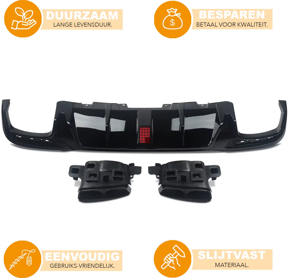 Achterbumper Set Deluxe - Voor Mercedes-Benz GLE/GLS W166/X166 AMG Bumper (2015-2018) - Premium Design - Auto Accessoires