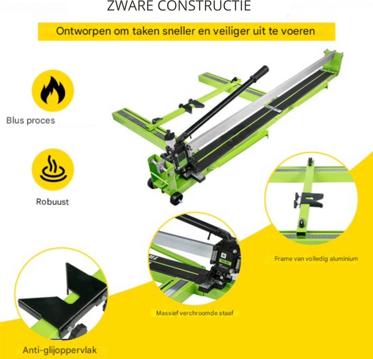 Tegelsnijder PRO - Professioneel - Handmatig - 1000mm - Ergonomische grip - Infrarood
